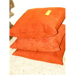 Three Burnt Orange Pillows