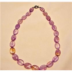 Flat Amethyst Necklace