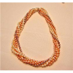 Multi Strand Twisted Cultured Pearl Choker