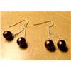 Image 1 : Black Cultured Pearl Earrings