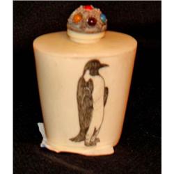 Bone Penguin Snuff Bottle
