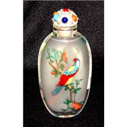 Parrot Glass Snuff Bottle