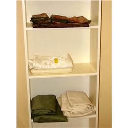 Linens on Three Shelves