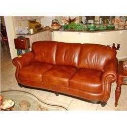 * Foleys Leather Couch
