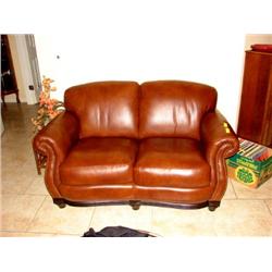 * Foleys Leather Love Seat