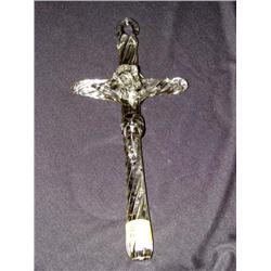 Hand Blown Glass Crucifix