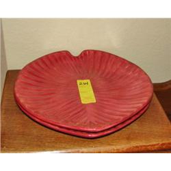 Two Hand Painted Platters