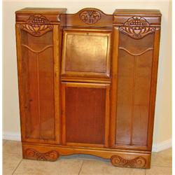 Antique Display Secretary Cabinet