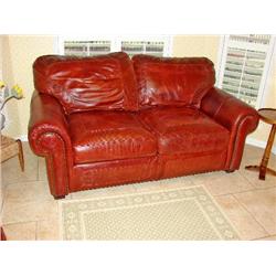 * Leather Love Seat
