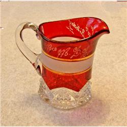 * Antique Ruby/Clear Creamer