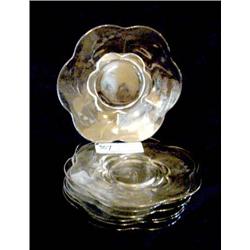 * Set of 8 Crystal Salad Plates