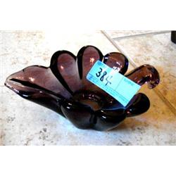 Purple Glass Candy Dish