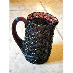 Purple Cut Glass Pitcher