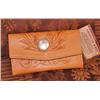 Image 1 : Handmade American West Womans Leather/Silver Wallet (new)