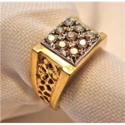Man's 10Kt  Ring with 1/4ct Total Wt. of Diamonds Appraised Value $475
