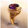 Image 1 : Ladies Amethyst/Diamond Ring sz. 7-1/4
