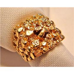 Man's 14Kt Gold Nugget Ring w/20.5 grams of Gold Appraisel Value $500