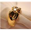Image 1 : Man's 18kt Gold Ring w/ Round Full Cut Diamond .15ct  Appraised  value $550