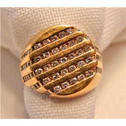 Man's Oval Ring w/59 Round Full Cut Diamonds .59cts Appraised Value $690