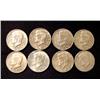 Image 1 : Eight Kennedy Halves (2-69,2-65,1-68-66-64-67)