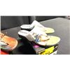 Image 2 : SIZE 11 PUMPKIN POPPIES COVERED WEDGE SANDALS, ROSETTO LASER CUT THONGS, SAINT ANDREWS GOLF FLAT ...