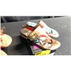 Image 2 : SIZE 10 SINGING FISH FLAT BUCKLE THONGS, PUMPKIN POPPIES FLAT THONGS WITH BUCKLE, EVERYDAY SORCER...
