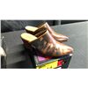 Image 2 : SIZE 9.5 RUSSIAN RED GOLF SHOES WITH PIPING, TREE LANE COWBOY MULES AND CHARGING HORSES COWBOY MU...