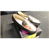 Image 2 : SIZE 6 MUSIC POINTED SMOKING SLIPPERS, RAISING PEEP TOE PLATFORM SLINGBACKS, WATER SERPENTS DRIVI...