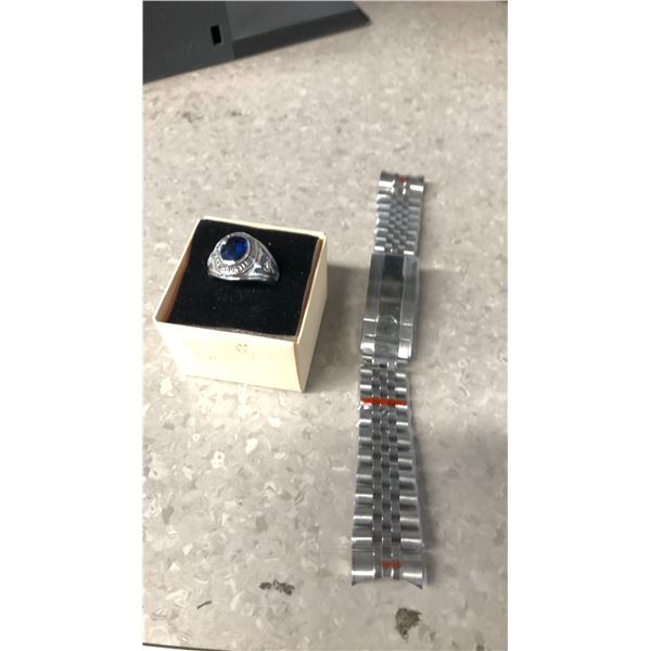 JUBILEE WATCH BAND AND MENS RCMP RING