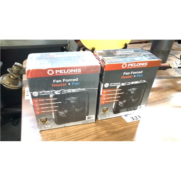 2 PELONIS HEATER+FANS *IN BOX*