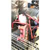 Image 2 : WIRE CRATE INCLUDING WORK LIGHTS, LINEAR AIR PUMP, PROPANE HEATER, EXTENSION CABLES, CAMPING CHAIRS,