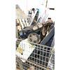 Image 2 : WIRE CRATE INCLUDING GOLF BAG PUSH CART WITH CLUBS AND MORE -MUST TAKE ALL-