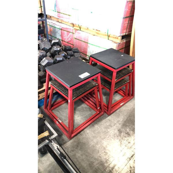 RED STEEL PLYOMETRIC JUMP BOXES