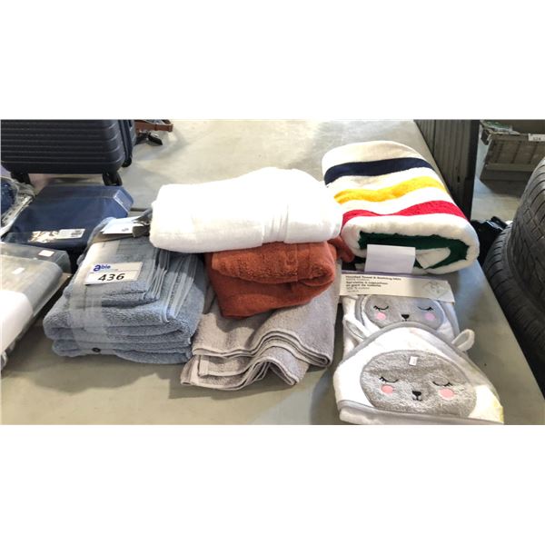 BEACH TOWEL, BATHROOM TOWELS AND HOODED TOWELS