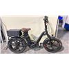 Image 2 : BLACK ETCYCLE 7 SPEED FOLDING ELECTRIC BIKE WITH FRONT SUSPENSION