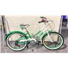 Image 2 : GREEN/WHITE 7 SPEED EVERYDAY CRUISER BIKE