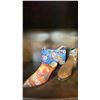 Image 2 : SIZE 7.5 COWBOY MULES CHEMIN DE FER DESIGN AND CASUAL ANKLE BOOTIES WITH ALBERTO VARGAS SIDE BAG