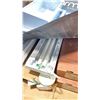 Image 2 : PALLET OF HARDWIRE FLUORESCENT CEILING TUBE LIGHTING WITH HARDWARE & CORDS, MOUNTABLE FIRE