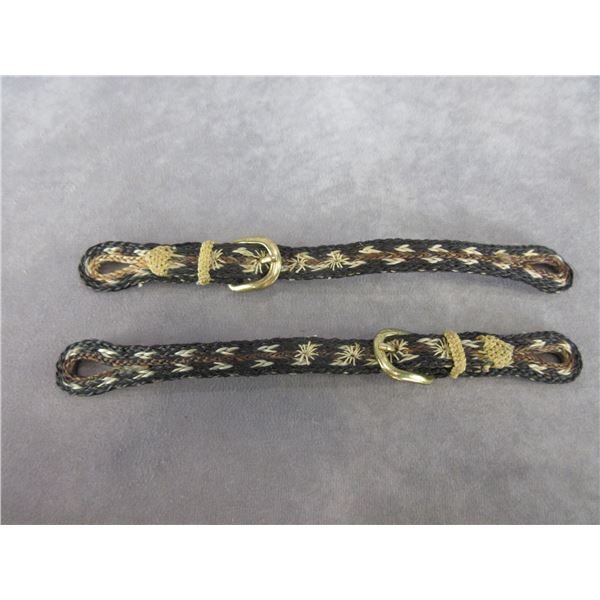 Braided Horsehair Spur Straps- 9.5"
