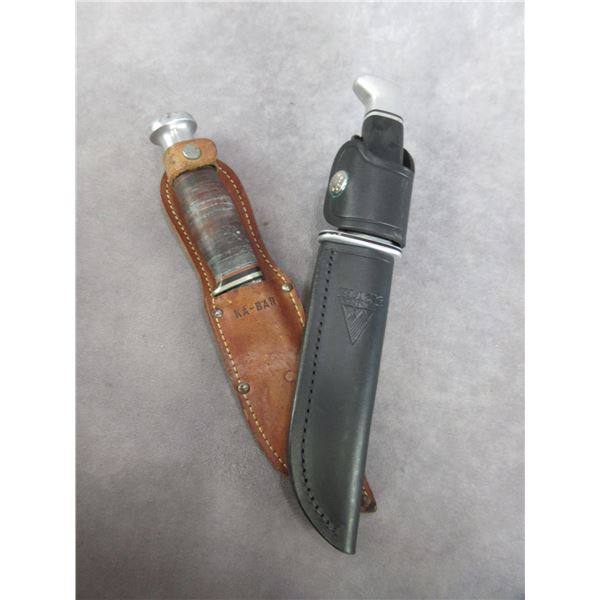 KA-BAR Knife With Sheath- 5" Blade- 4.5" Handle- Buck 119 Knife With Sheath- 6" Blade- 4.75" Handle