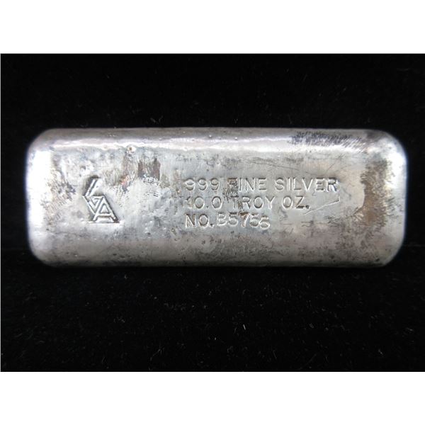 Golden Analytical 10 OZ Silver Bar- #B6766