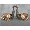 Image 1 : Marked E Garcia Silver Inlaid Spurs- 1.1" Bands- 2.25" Shanks- 1" 10 Point Rowels- 1.5" Conchos- Sta