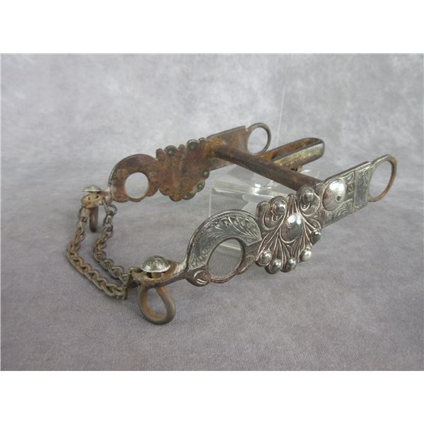 Early Buermann Style Silver Inlaid Kissing Bird Bit- Santa Barbara Cheek- Halfbreed Mouth- Double Sl