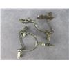 Image 3 : Unmarked Silver Inlaid Elko Star Pattern Spurs- 1.6" Bands- 2.5" Drop Shanks- 2" 12 Point Rowels Wit