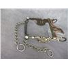 Image 1 : Marked Black 23 Silver Inlaid Bit- Carmel Cheek- Spade Mouth- Double Slobber Chains- Rein Chain Swiv