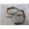 Image 3 : Unmarked McChesney Silver Overlaid Spurs- Rare #12 Flying Geese Pattern- .6" Bands- 2.25" Goosehead 