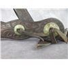 Image 7 : Large Marked Heiser Denver Browband Flower Tooled Headstall- Nickel And Iron Conchos- 5 Dot Marked H