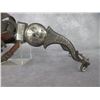 Image 9 : Large Marked Heiser Denver Browband Flower Tooled Headstall- Nickel And Iron Conchos- 5 Dot Marked H