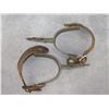 Image 3 : Inside Marked O Crockett Double Mounted Spurs- Mission Pattern- 1.1" Bands- 2.75" Shanks- 2" 10 Poin