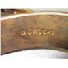 Image 9 : Inside Marked O Crockett Double Mounted Spurs- Mission Pattern- 1.1" Bands- 2.75" Shanks- 2" 10 Poin